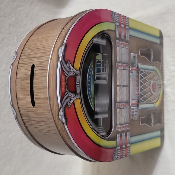 Coca-Cola Retro Jukebox Collectible Coin Bank Tin - Picture 2 of 11